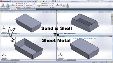 convert to sheet metal|convert solid metal to sheet metal.